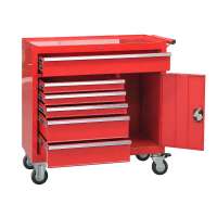 42in.Large capacity Tool Cabinet 6 drawers multifunctional tool trolley with door