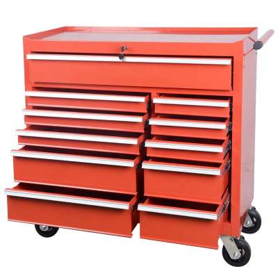 High quality professional workshop large capacity garage storage tool trolley cabinet