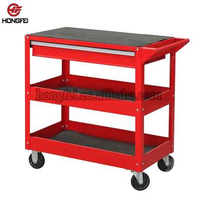 3-layer rolling tool cart with drawer