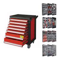 Workshop tools storage set tool trolley cabinet with tools for car repair