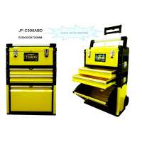 DIY HEAVY DUTY ALUMUNIM HANDLE TROLLEY TOOL BOX WITH WHEELS FOR WORKSHOP OR MAINTENANCE