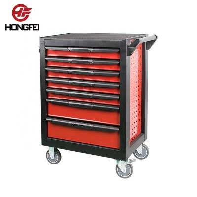 Hongfei 7 Drawer Metal Tool Trolley for Garden Storage