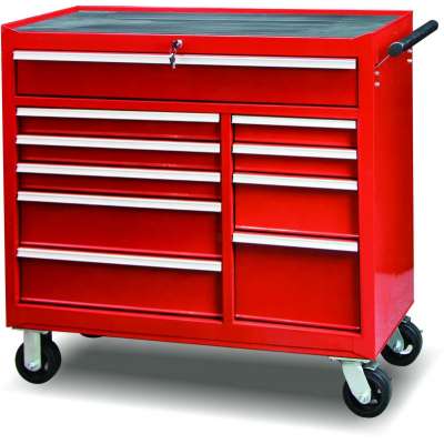 Heavy duty metal garage tool box cart on wheels