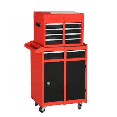 20 inch 5 drawer tool chest and tool cart combination movable